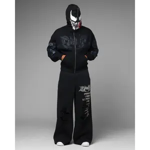 Loiter Marvel Venom Zip Through Hoodie Black