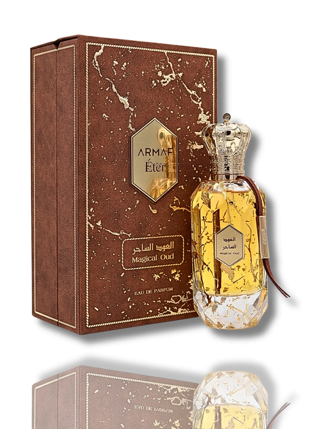 ARFAM Magical Oud Eter Eau de Parfum, Long-Lasting Aromatic Woody Fragrance with Powdery and White Floral Notes, Unisex Perfume Spray, 3.4 fl oz, Floral Scented Perfume, Unisex Fragrance, Adults