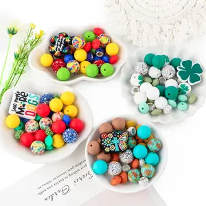 Silicone Beads Kit, Acrylic Beads, 33pcs/set DIY Beading Kit, DIY Jewelry Making Kit for Bracelet & Necklace & Earrings, Jewelry Making Accessories, Beads Wholesale