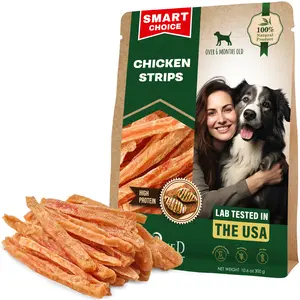 Chicken Jerky Strips Dog Treats - Long Lasting Chews for Large & Small Dogs