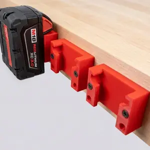 3D Printed Milwaukee M18 Battery Holder | Wall Mount Rack | Garage Tool Storage Organizer