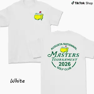 Masters 2026 Tournament Shirt For Men For Women, Augusta National Anniversary Edition Graphic Shirt, Soft Cotton Fabric Breathable Unisex Relaxed Fit Crew Neck Top, Commemorative Golf Event Apparel