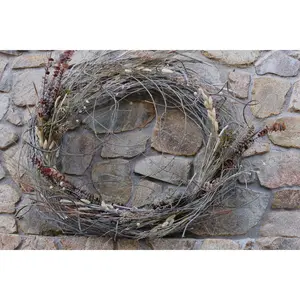 26"x26"x6" Dried Floral Grapevine Wreath