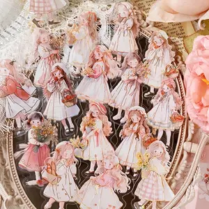 Cartoon Girl Pattern Sticker, 30pcs/set Waterproof Self Adhesive Decor Sticker for Gift Greeting Card Water Bottle Laptop Phone Case, Good Card Sticker Set