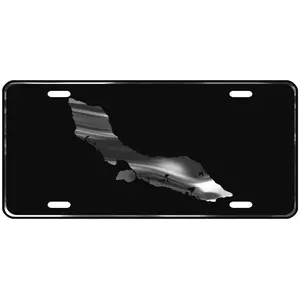 CustoMonsterDesigns Curacao Map Heavy Duty Aluminum License Plate