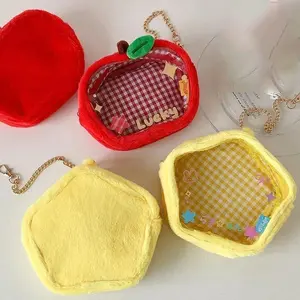 Star Apple shape 10cm Doll Pouch Bag Pendant ItaBag Transparent Doll Bag PVC Outdoor Display Bag Clear Plush Pouch