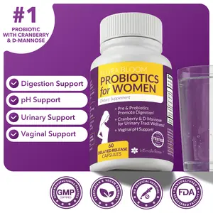 Probiotics for Women with Cranberry & D-Mannose – Supports pH Balance, Urinary & Digestive Health – 60 Vegan Capsules