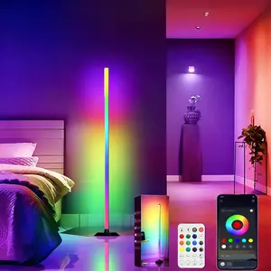 1/2PackRGBStandingFloorLampwithRemoteControl,supportsAPPcontrol,adjustablemulticolorambientlightandsmartmusicsync,Greatforbedrooms,livingrooms,holidayparties,giftgiving,gamingroomsandhometheaters,USBpluginpowered;remote control requires 2AAAbatteries.