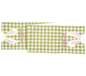 13"x72" Easter Bunny Ears Embroidered Table Runner by Valerie