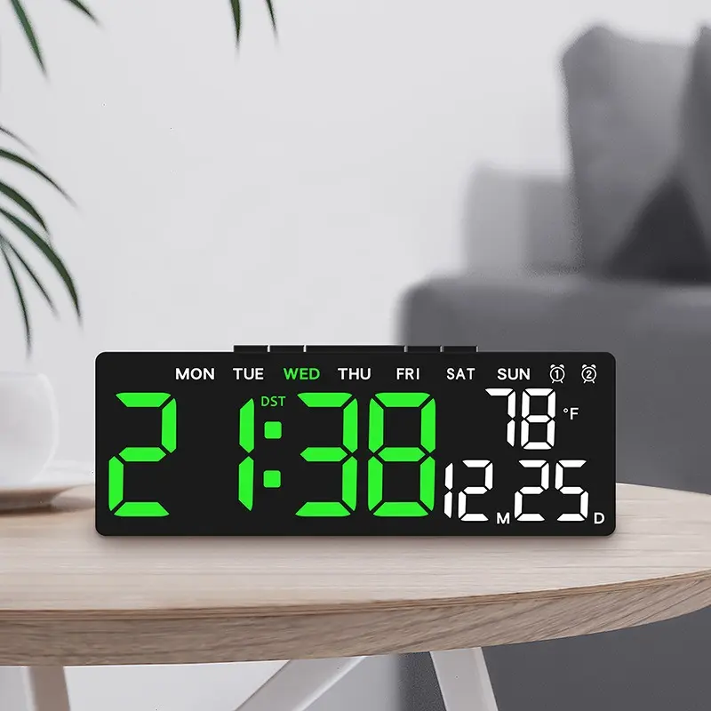 Modern Digital LED Multifunctional Alarm Clock with Temperature Date Week Display Adjustable Brightness Night Mode USB Powered Plastic Frame Home Decor Digital Alarm Clocks Digital Alarm Clocks For Bedrooms