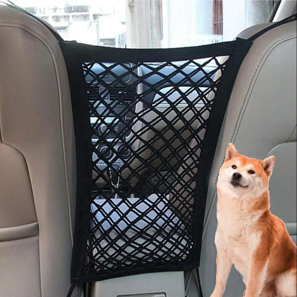 Car Pet Isolation Net, Safety Mesh Storage Bag, Universal Car Seat Gap Storage Bag, Pets Dogs Back Seat Mesh Barrier, Vehicle Backseat Barrier Net, Durable