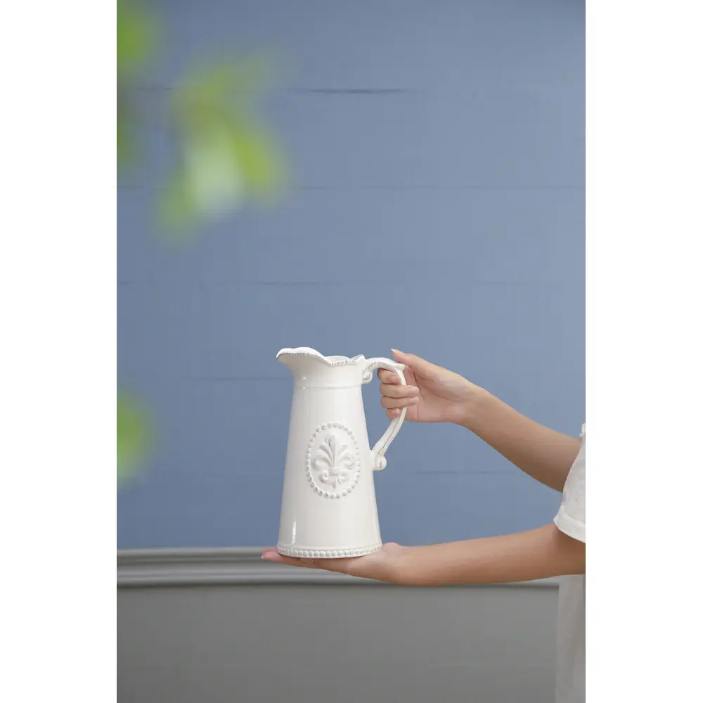 6" x 5" x 9" Louis Fleur-De-Lis Pitcher 6" x 5" x 9" Louis Fleur-De-Lis Pitcher