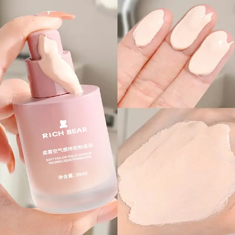 Soft Fog Air Feel Liquid Foundation｜24H Long-Lasting Oil-Control｜Sweat-Proof Waterproof Concealing｜Brightening Blurred Cloud Skin Finish｜Lightweight Buildable Coverage｜Everyday Summer Essential｜#foundation #kbeauty