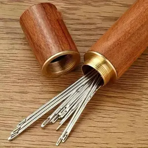 Self-threading Set, Wooden Storage Tube, Easy for The Elderly To Insert, Hand-stitched, Quilted, Clothing and Cross-stitch, Needle Crafts Kit