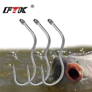 FTK 12pcs Tube-Mounted New-Style Reversible Fishing Hook: Anti-Slip, Anti-Reverse, Non-Slip, Triple-Bend with Barbs—Ideal for Wild Fishing for Crucian Carp and Common Carp