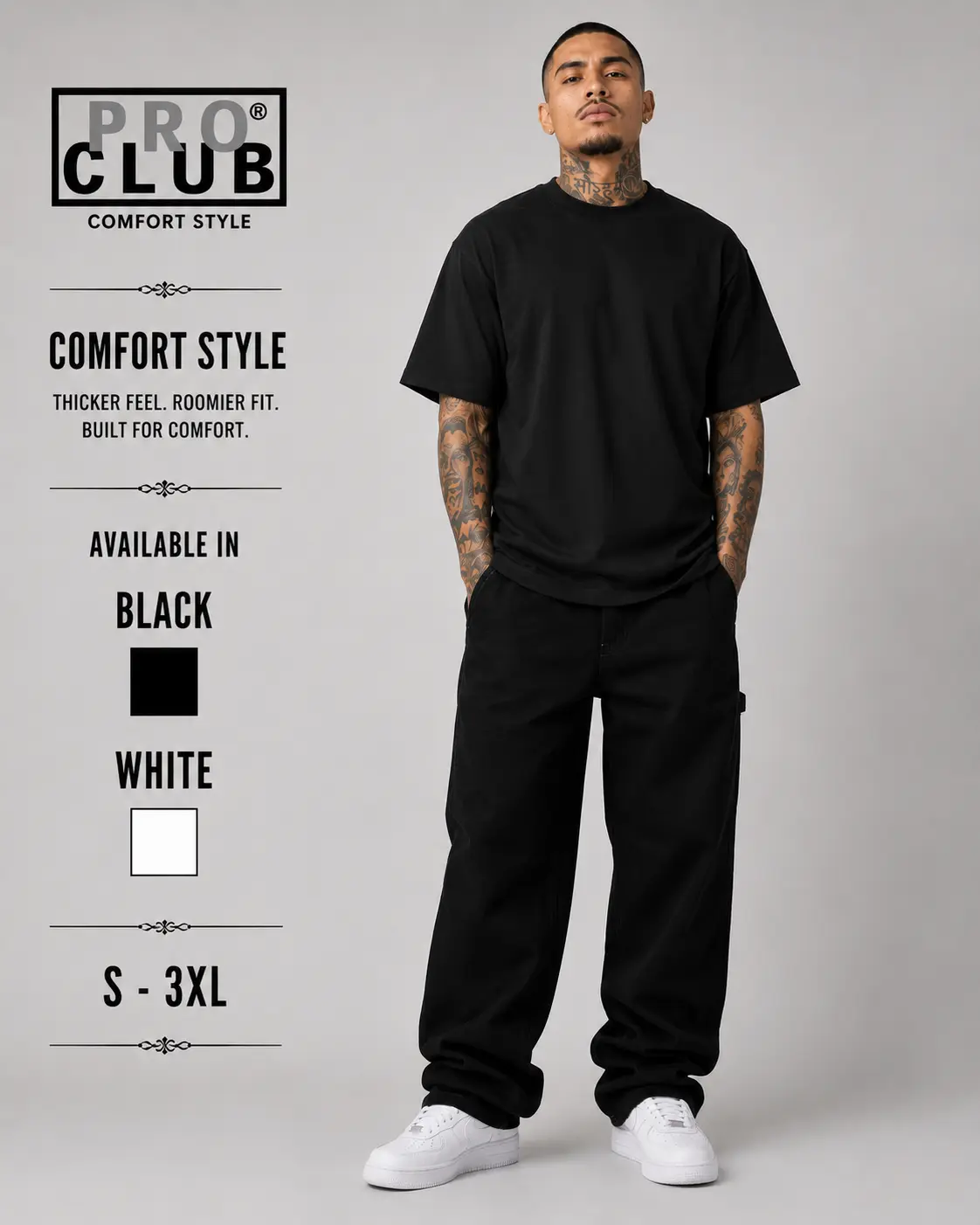 PRO CLUB Men's Comfort Short Sleeve Tee