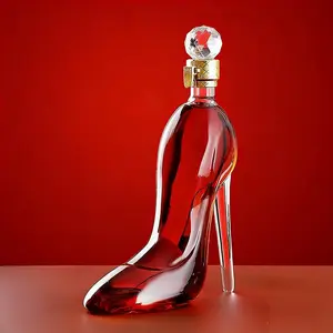 Elegant High Heel Wine Decanter with Stopper, Whiskey and Wine Aerator, Unique Design for Bars and Parties, Perfect Gift for Lovers