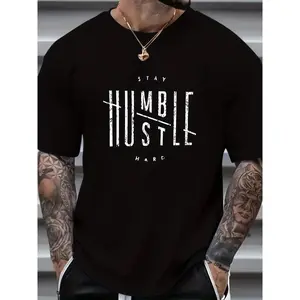 Stylish Plus Size Graphic T Shirt Featuring Unique Letter Print for Comfortable Summer Men s Fashion