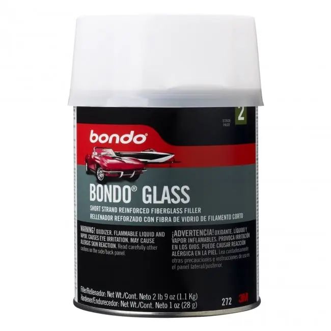 Dynatron Bondo BND-272 Reinforced Auto Body Filler Quart Can - Fast-Sanding Filler for Car Hole Repair, Boat Fiberglass Filling