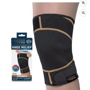 Copper Fit RAPID RELIEF Knee Wrap | Adjustable | Hot & Cold Therapy Gel Pack