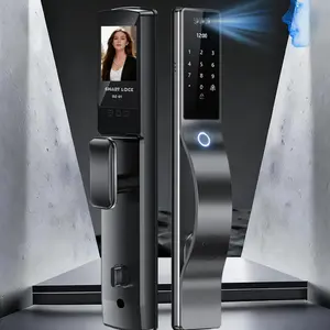 3D Face Recognition Digital Door Lock Unlock Smart Lock With Camera FIngerprint Password Unlock Keyless Electronic Door Lock Digital Keypad Lock