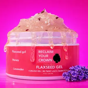 Lavender 100% Real Flaxseed Gel | Wash N' Go | Curl Gel | Flake Free Haircare