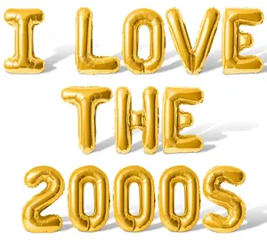 Letter Balloons - I LOVE THE 2000S 16" Inch Alphabet Letters Foil Mylar Balloon 2000S Birthday Party Banner