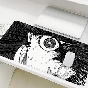 Manga Style Dramatic Eye Close-Up Mouse Pad, Anime Mousepad, Rectangle Gaming Mouse Pad, Non-Slip Rubber Base Stitched Edge Desk Pad for Home Office Game, Gaming Accessory