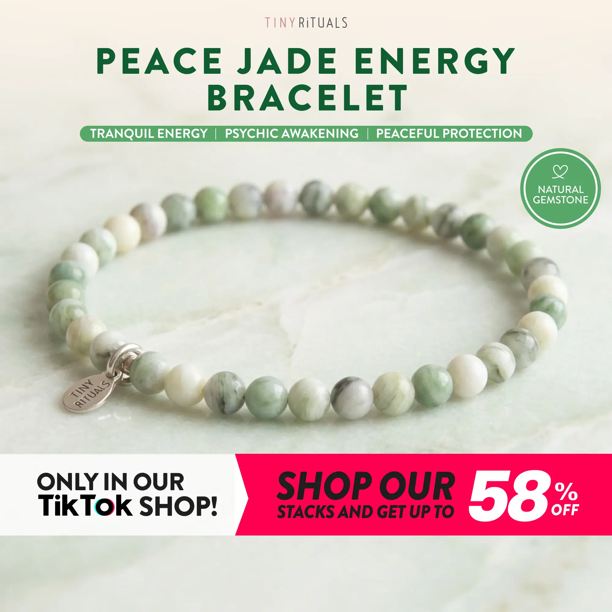 TINY RiTUALS Peace Jade Energy Bracelet