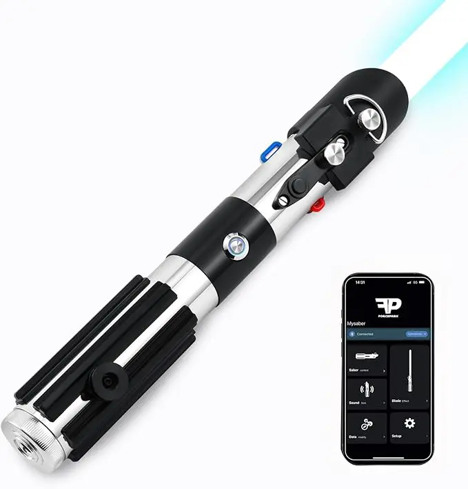 Adult Metal DV-SE SNV4 Pro Edition NeoPixel Lightsaber - Rechargeable Battery, Batteries, RGB Light, Toolkit, Collectible, Glowing Blade, App Control, Smooth Swinging, Unlimited Colors, 16 Sound Effects, 10 Lighting Effects, Infinite Variations