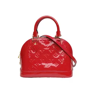 Pre-owned Louis Vuitton leather Tote Bags 【DIZ】ALMA Alma BB 23.5 Fuchsia Patent P226056277