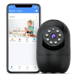 Anti-Theft Video Security Camera Network Wi-Fi Pet Dome Surveillance Indoor 3 Megapixels Automatic Connection 2-Way Talk Night Vision 5G Dual Band