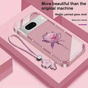 Suitable for [Google Pixel 7] Brand new premium phone case,  Free four-leaf clover lanyard，drop-proof and fingerprint-resistant，simple and elegant design，multiple colors available YM99