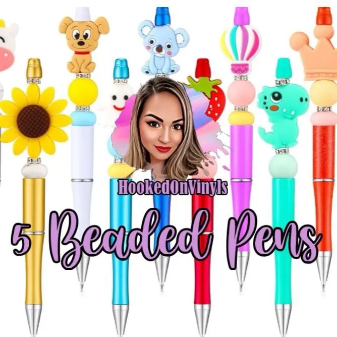 (5) Premade Beaded category Pen with Focal (Plastic Pen)