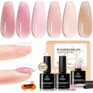 Beetles Hema Free Builder Gel for Nails, Nude Pink Builder Gel for Nail Thickening & Repair, Building Gel Nail Strengthener Extension Gel Gift for Women