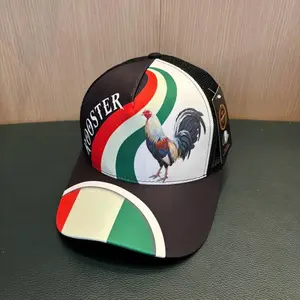 Rooster Graphic Mesh Baseball Cap Mexican Style Adjustable Snapback Hat Lightweight Breathable Outdoor Fashion Accessories