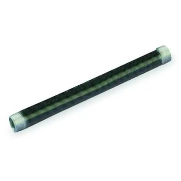 212 MAIN Black Steel Pipe, Schedule 40 Welded, 1.5in x 36in (3Ft) with Male NPT Threaded Ends, 1 39/64in, 1064 psi @ 650°F, Metal Detectable, ASTM A-53, Natural, for Boating, Residual Heavy Fuel Oils & Steam Use, 3 Ft