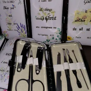 Faith-Inspired Manicure Set – Portable Nail Care Kit with Scripture