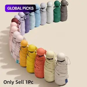 Small Folding Mini Pocket Travel Sunshade Portable Rainproof Umbrella, Waterproof UV Sun & Rain Protection, Ultra-Light Compact Lightweight Design #GLOBAL PICKS