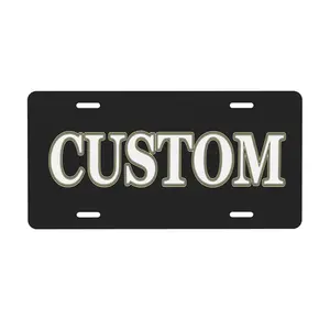Add Your Text, Image, Photo, or Logo: Custom Personalized Novelty License Plate (6 x 12-inch) - Custom Front Tag Auto Accessory for Garage, Bar, Home Decoration or Door Plates