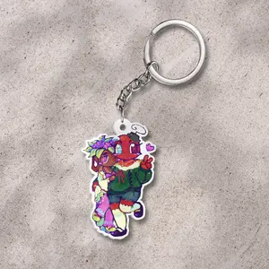 Dandy's world keychain: Bassie and Bobette, Bassiedandysworld, Bobettedandysworld