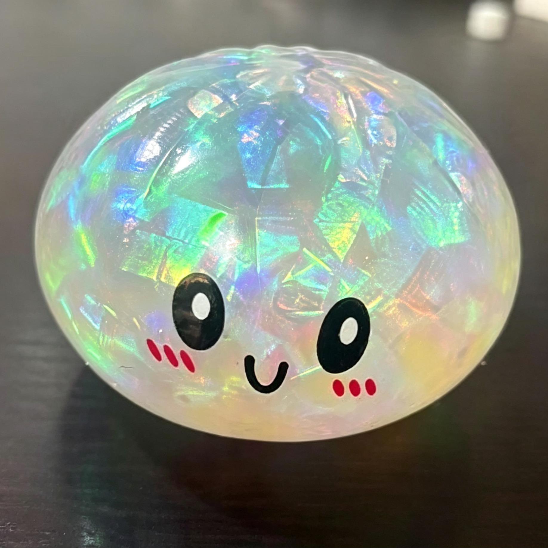 Glitter Dumpling Squishy Toy with Simulation Steamer Box, Soft Elastic Squeeze Fidget Toy, Cute Aesthetic Decor for Kids and Party Gift