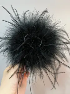 New Feather Decor Hair Clip Elegant Fashion Accessory for Women, Perfect for Daily Use and Special Occasions, 6cm Claw Clip