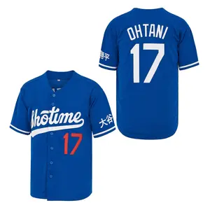 2024 Brooklyn Baseball Jersey, #17 Ohtani & #42 Robinson, Embroidered Oversized Hip-Hop Sportswear