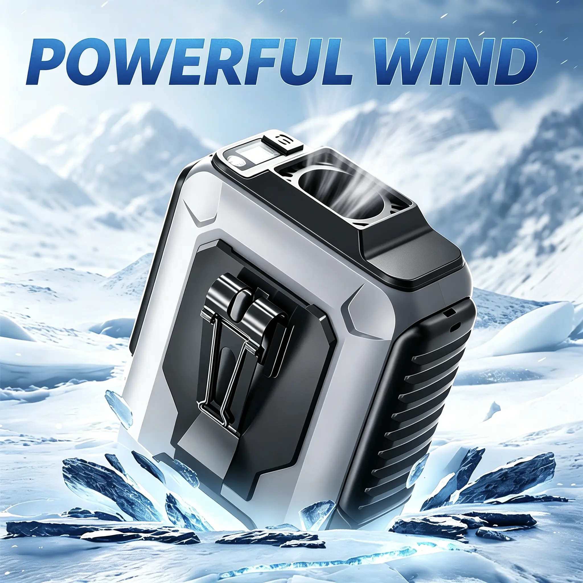 3600mAh Portable Waist Clip Fan, 4-in-1 Wearable Personal Fan with 5 Speeds up to 15000RPM, USB Rechargeable Hands-Free Belt/Neck/Desktop Fan with LED Light for Outdoor Work, Camping & Travel Multifunctional Fan #SummerVibes #DealsforYouDays