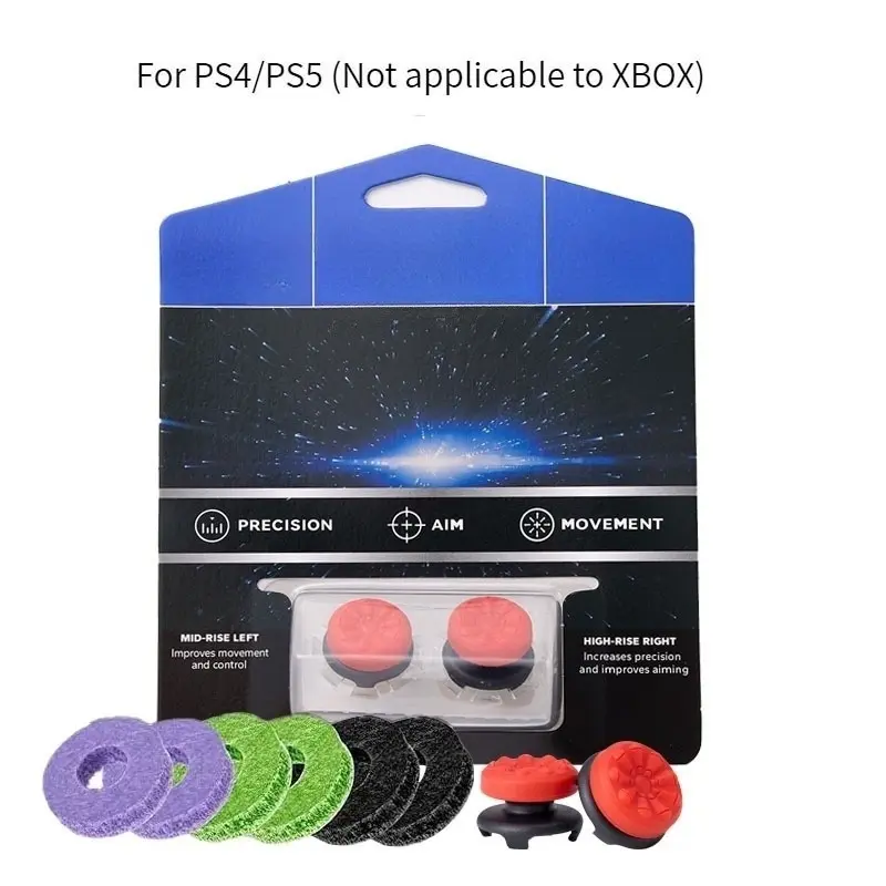 Silicone Aim Assist Rings Set, 8 Pieces, Precision Control, Enhanced Grip, Thumbstick Performance Booster, Ps4/ps5 & Switch Pro Accessories
