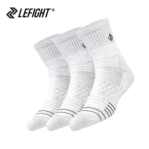 Lefight 3 Pairs Comfortable Women's Cre Athletic Socks Minimalist Solid Cushioned Soft Lower Calf Boat Socks for Running & Sports