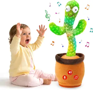 Summer Spring Gift Baby Toys Dancing Talking Cactus Toy, Boys Girls Interactive Gifts Mimicking Singing Repeating Cactus, Toddler Toys Stocking Stuffers for Grandkids with Exclusive Songs