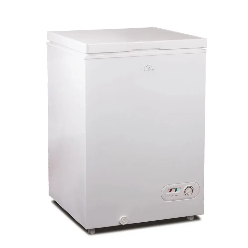 Commercial Cool 3.5 Cu. Ft. Chest Freezer, Deep Freezer Holds Up To 122 Lbs. of Frozen Food, Removable Storage Basket, Mechanical Temperature Control, Manual Defrost, R600a Refrigerant, CCF35WA, White