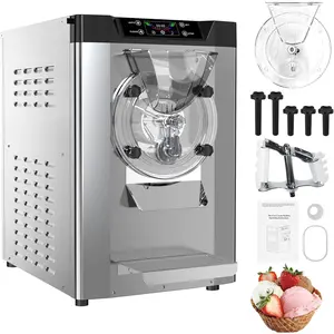 GARVEE 2000W Commercial Ice Cream Machine, Single Flavor Hard Ice Cream Machine, 4.8-6.3 Gal/Hr, with LCD Touch Screen, Automatic Cleaning, High Productivity for Home Snack Bar & Restaurants